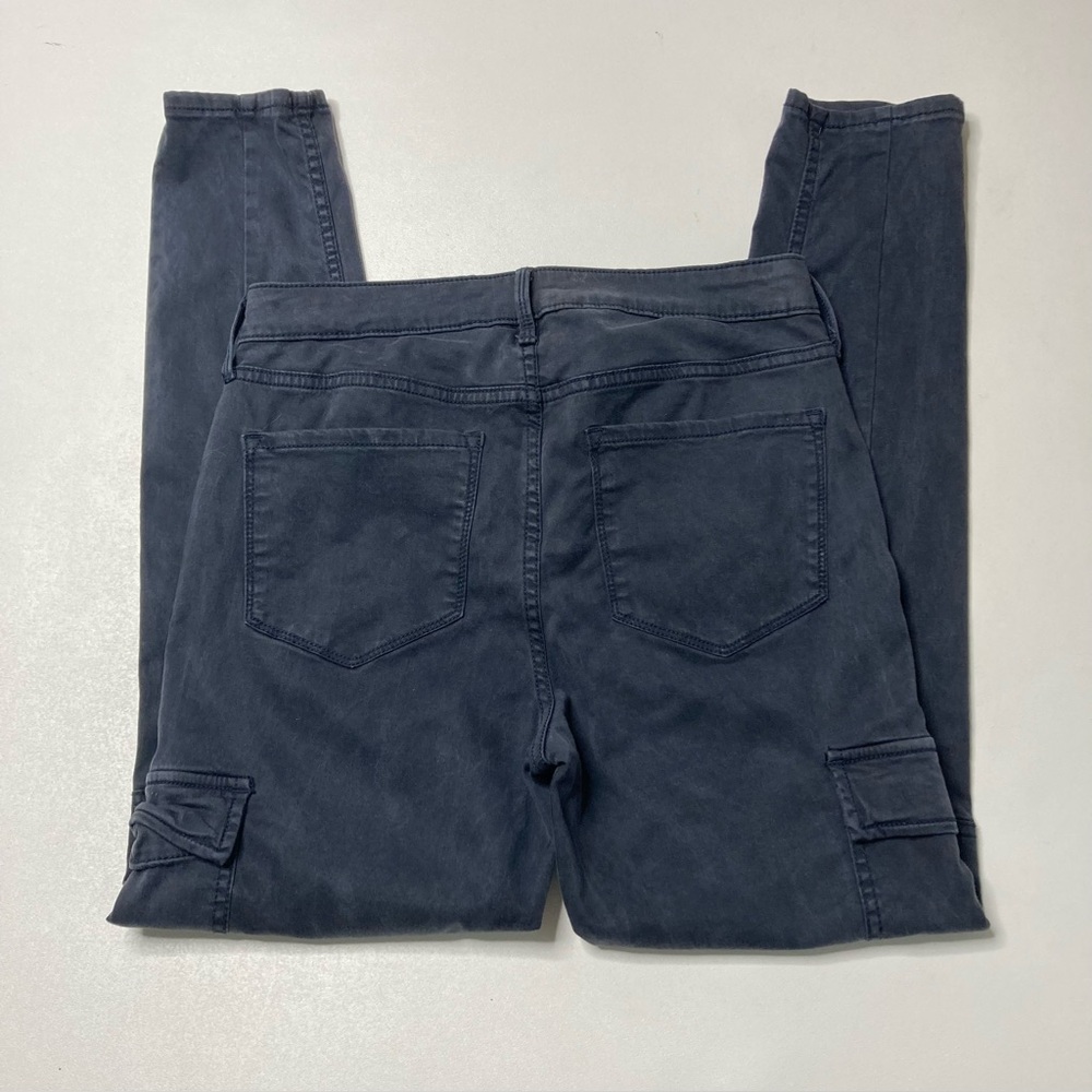 Old Navy Rockstar Super Skinny Gray Cargo Jeans Womens Size 8